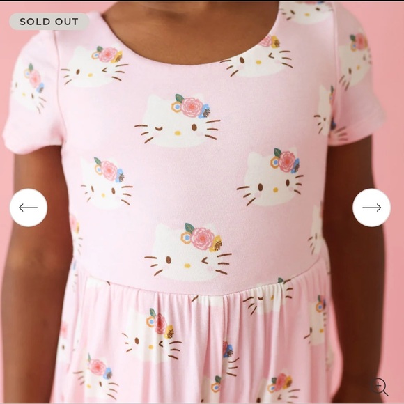 •New•Posh Peanut “Pastel Pink Hello Kitty” Scoop Back Jumpsuit - Picture 4 of 5